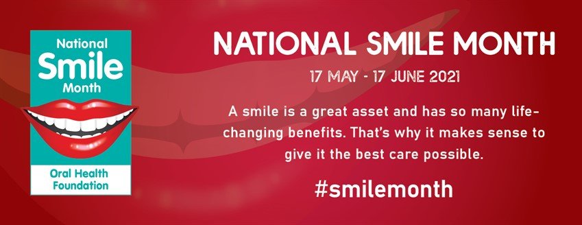 national smile month banner