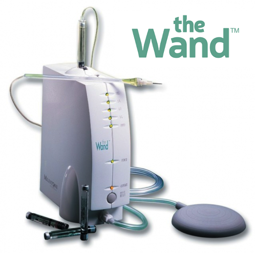 showing people what the dental wand looks like