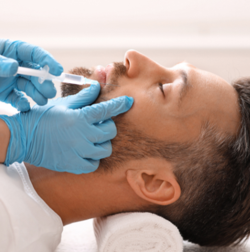 aesthetic injection around the mouth